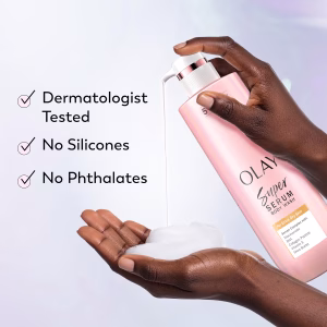Olay Super Serum Body Wash for Extra Dry Skin, 24hr Long Lasting Rich Hydration, 5+ Ingredient Complex for Bright, Even, Firm, & Luminous Skin, with Collagen Peptide, Vitamin C & Shea Butter, 20 fl oz - Image 5