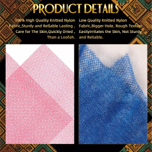 3 Pack African Net Sponge, African Exfoliating Net Bath Sponge Long Net Bath Sponge Exfoliating Shower Body Scrubber Back Scrubber Skin Smoother,Great for Daily Use (Pink,Yellow,Purple) - Image 4