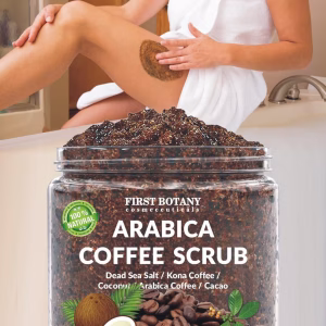 First Botany Cosmeceuticals, 100% Natural Arabica Coffee Scrub with Organic Coffee Coconut & Shea Butter, 20 oz - Image 3