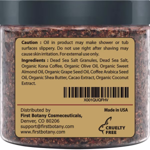 First Botany Cosmeceuticals, 100% Natural Arabica Coffee Scrub with Organic Coffee Coconut & Shea Butter, 20 oz - Image 5
