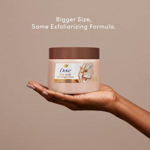Dove Brown Sugar and Coconut Butter Body Scrub Exfoliates and Deeply 15 oz For dry, dull skin, Helps deeply nourish skin, With Dove moisturizing cream, Brown Sugar & Coconut Butter - Image 4