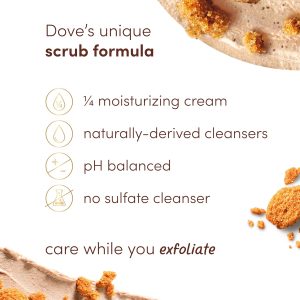 Dove Brown Sugar and Coconut Butter Body Scrub Exfoliates and Deeply 15 oz For dry, dull skin, Helps deeply nourish skin, With Dove moisturizing cream, Brown Sugar & Coconut Butter - Image 6
