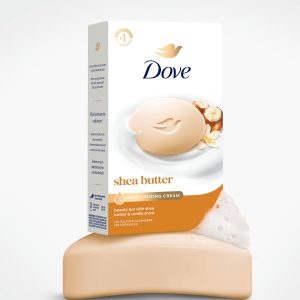Dove Shea Butter Beauty Bar Soap 8 Count, Cleanser, 3.75 oz I beauty bar Moisturizing beauty bar with ¼ moisturizing cream and shea butter for soft, radiant skin - Image 6