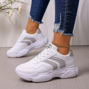 Women Designer Sneakers Flat Vulcanized Anti-slip Shoes Women 2026 New Casual Lace Up Comfortable Sneakers Zapatos De Mujer - Image 3