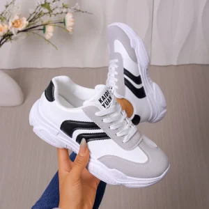 Women Designer Sneakers Flat Vulcanized Anti-slip Shoes Women 2026 New Casual Lace Up Comfortable Sneakers Zapatos De Mujer - Image 4