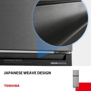 TOSHIBA Refrigerator 338L Top Mount Freezer Rikyu Grey - Image 2
