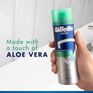Gillette Series 3X Action Shave Gel, Sensitive Twin Pack, 7 Oz (Pack of 2) - Image 3