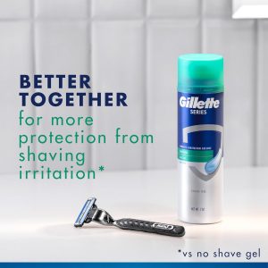 Gillette Series 3X Action Shave Gel, Sensitive Twin Pack, 7 Oz (Pack of 2) - Image 4