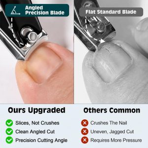 Heavy Duty Nail Clippers w/Luxury Travel Pouch Premium Stainless Steel Razor-Sharp Sturdy Fingernail & Toenail Clipper Cutter, Large for Thick Toenails, Small for Fingernails, Ideal Gift Men Women - Image 7
