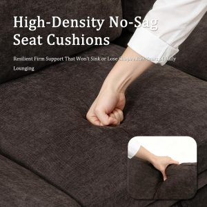 Modern L-Shape Sleeper Sofa with Pull-Out Bed and Storage Seat Comfortable Fabric Sectional Corner Couch with Padded Armrests for Home Office, Guest Room - Image 9