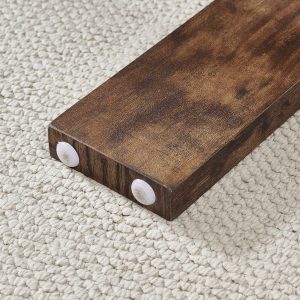 Living Room Rectangle Coffee Table, Tea Table Suitable for Waiting Room, Modern Side Coffee Table with Wooden Leg, Glass Tabletop with Lower Shelf.(brown) - Image 5