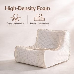 Memory Foam Bean Bag Chairs with Filler Faux (Dark Grey) Beanbags Lazy Sofa for Memory Foam BeanBag Chair Bean Bag Sofa for Bedroom, Living Room, Office and Home - Image 9