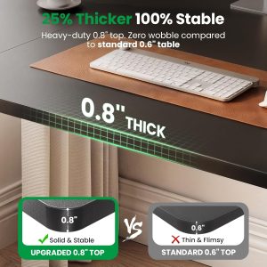 SIAGO Electric Standing Desk Adjustable - 48 x 24 Inch Sit Stand up Desk with Cable Management - 3 Memory Preset Adjustable Height Table - Image 2