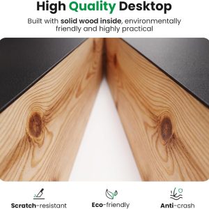 SIAGO Electric Standing Desk Adjustable - 48 x 24 Inch Sit Stand up Desk with Cable Management - 3 Memory Preset Adjustable Height Table - Image 6