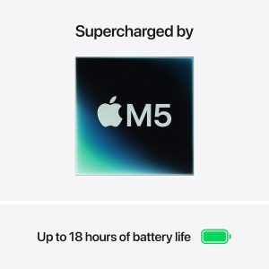 Apple 2026 MacBook Air 13-inch Laptop with M5 chip: Built for AI, 13.6-inch Liquid Retina Display, 16GB Unified Memory, 512GB SSD, 12MP Center Stage Camera, Touch ID, Wi-Fi 7; Midnight - Image 8