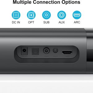 Sound Bar with Subwoofer, 110W Sound Bar with Adjustable Deep Bass & 3 EQ Modes, Bluetooth/ARC/Opt/AUX Connect, Sound Bar for Smart TV - Image 3