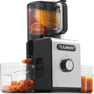TUUMIIST 3-in-1 Juicer Machines, Makes Juice & Sorbet & Nut Milk 6.5" Large Feed Chute Cold Press Juicer for Whole Fruits & Vegetables, Easy to Clean - Image 2