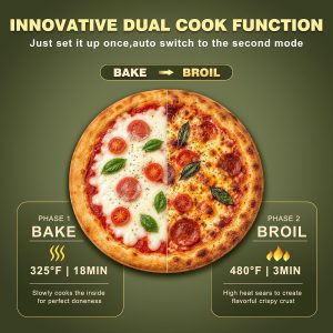 31.7Qt Large Air Fryer Toaster Oven,21 in 1 Presets,Dual Cook,6 Accs,Black - Image 8