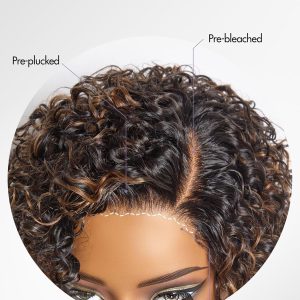 LUVME HAIR Pixie Cut Short Curly Water Wave Glueless Wig 6 Inch Daily Wear Beginner Friendly Natural Look Comfortable Cap Human Hair Lace Front Bob Glueless Pre Cut HD Lace - Image 4