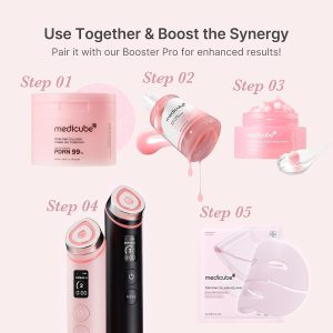 medicube PDRN Pink Peptide Serum with Salmon DNA Pink Glow Serum - Peptides & Niacinamide for Hydration & Firm-Looking Skin, Uneven Tone Care, Korean Skincare, 1.01 fl. Oz - Image 5