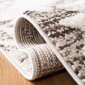 SAFAVIEH Moroccan Tassel Shag Square Rug 6'7", Soft Ivory & Brown MTS652A 2" Pile, Soft, Plush, Fluffy, Indoor Rug, Polypropylene Fibers, Kid & Pet Friendly, Easy Care, living room, bedroom, kitchen - Image 3