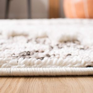 SAFAVIEH Moroccan Tassel Shag Square Rug 6'7", Soft Ivory & Brown MTS652A 2" Pile, Soft, Plush, Fluffy, Indoor Rug, Polypropylene Fibers, Kid & Pet Friendly, Easy Care, living room, bedroom, kitchen - Image 8