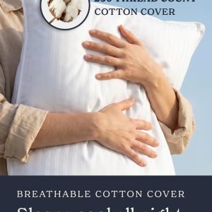 Beckham Hotel Collection Bed Pillows Standard/Queen Size Set of 2 Original Soft Down Alternative Pillow for Sleeping, Soft Support for Back, Stomach or Side Sleepers - Image 6