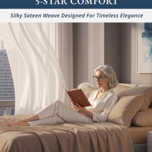 LANE LINEN King Size Sheets 100% Egyptian Cotton Sateen - Taupe King Sheet Set - 4-Piece Set, For A Luxurious Night's Sleep, For A Silky Hotel-Style Bed, Buttery-Soft Silky Sateen - Image 5