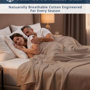 LANE LINEN King Size Sheets 100% Egyptian Cotton Sateen - Taupe King Sheet Set - 4-Piece Set, For A Luxurious Night's Sleep, For A Silky Hotel-Style Bed, Buttery-Soft Silky Sateen - Image 6