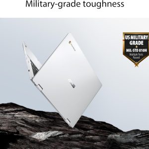 ASUS Chromebook Flip CX1 Convertible Laptop, 14" FHD NanoEdge 360-degree Touchscreen, Intel Celeron N4500 Processor, 128GB eMMC Storage, 8GB RAM, ChromeOS, Transparent Silver, CX1400FKA-AS88FT - Image 3