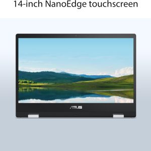 ASUS Chromebook Flip CX1 Convertible Laptop, 14" FHD NanoEdge 360-degree Touchscreen, Intel Celeron N4500 Processor, 128GB eMMC Storage, 8GB RAM, ChromeOS, Transparent Silver, CX1400FKA-AS88FT - Image 5