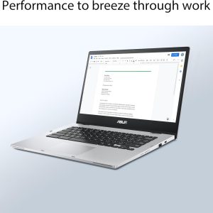 ASUS Chromebook Flip CX1 Convertible Laptop, 14" FHD NanoEdge 360-degree Touchscreen, Intel Celeron N4500 Processor, 128GB eMMC Storage, 8GB RAM, ChromeOS, Transparent Silver, CX1400FKA-AS88FT - Image 6