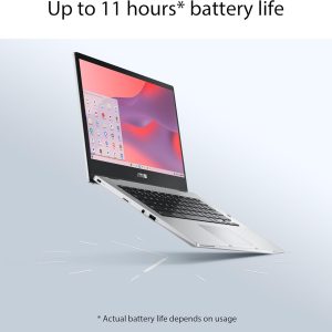 ASUS Chromebook Flip CX1 Convertible Laptop, 14" FHD NanoEdge 360-degree Touchscreen, Intel Celeron N4500 Processor, 128GB eMMC Storage, 8GB RAM, ChromeOS, Transparent Silver, CX1400FKA-AS88FT - Image 7