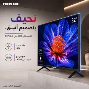 32 Inch Smart LED TV | 60Hz |HD 1366 x 768 Resolution | Android TV with Wi-Fi & DLNA | Quad-Core Processor | 16W Speaker Power | 2x HDMI, 2x USB | Netflix, YouTube, Shahid, 2 Years Warranty NTV3200SLED / NTV3200SLED4 Black - Image 8